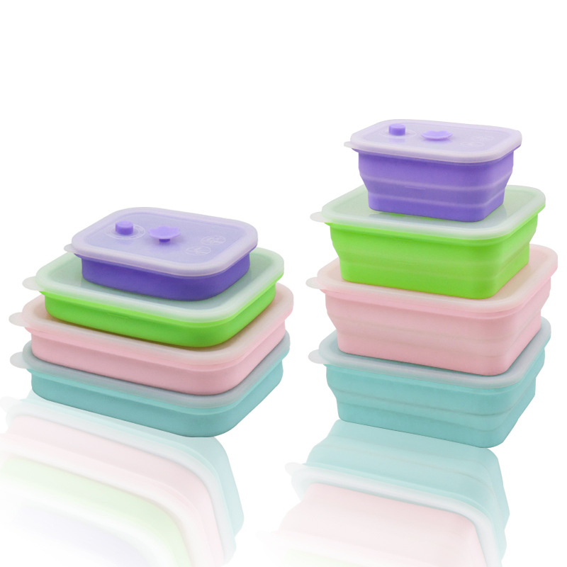 Silicone Food Sealed Fresh-Keeping Box, Lunch Box for Refrigerator and Kitchen