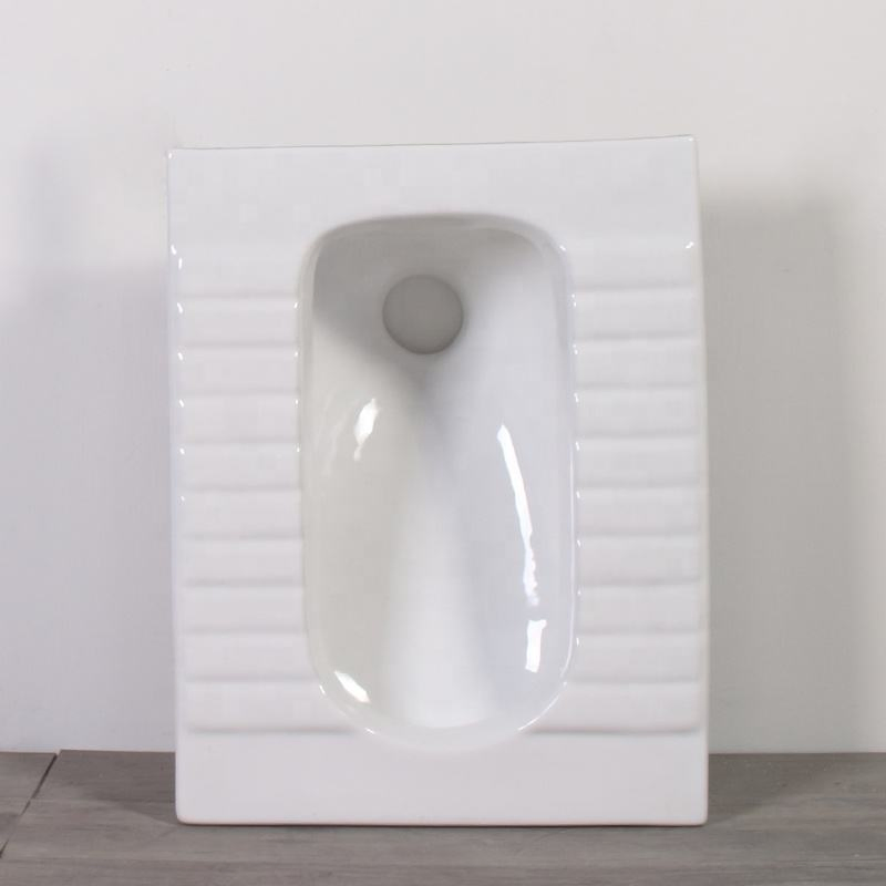 Modern Portable Wash Down Ceramic Floor Mount S-Trap Squat Pan Toilet