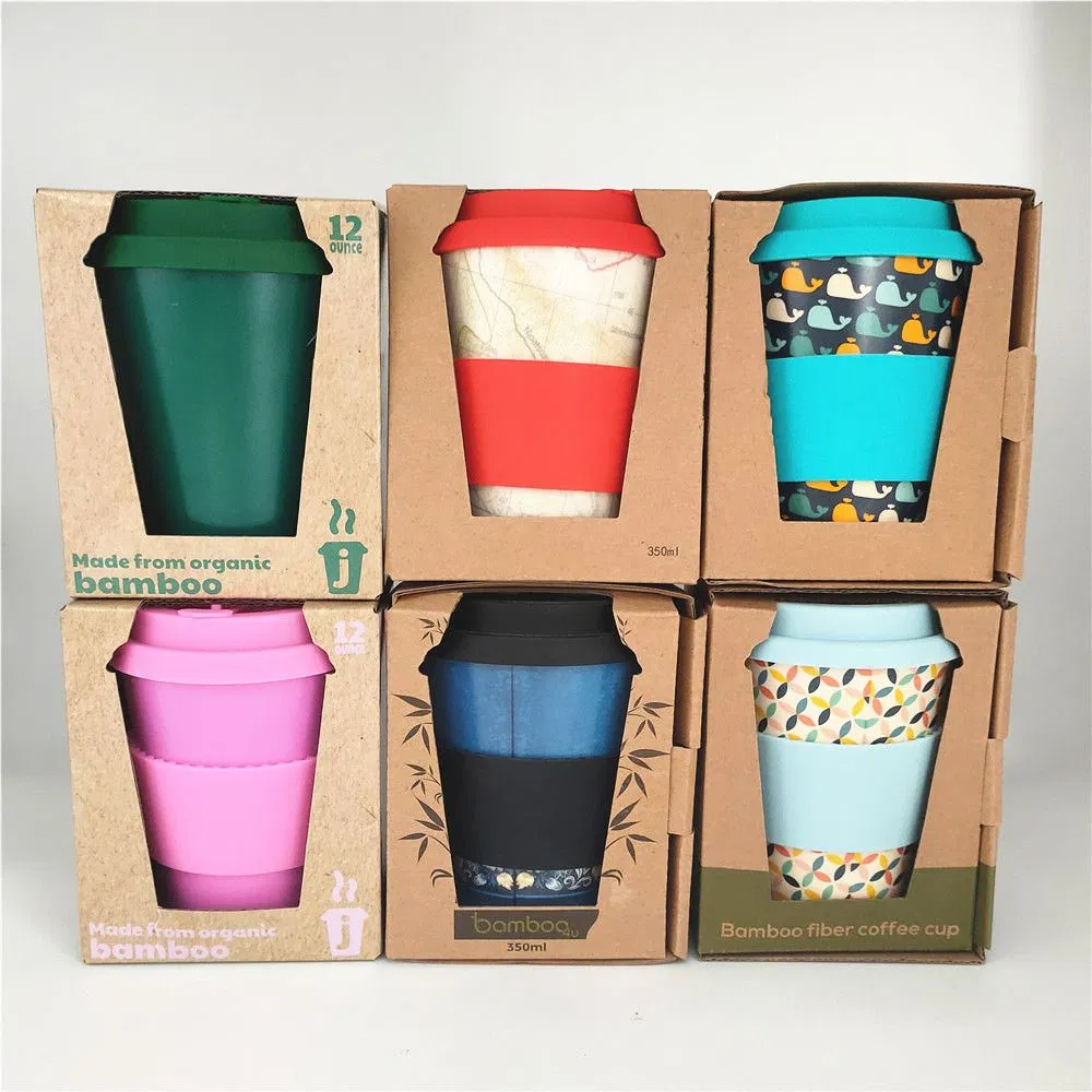 High Quality Reusable Bamboo Coffee Cup Organic Biodegradable Bamboo Ideal Mug for Travel