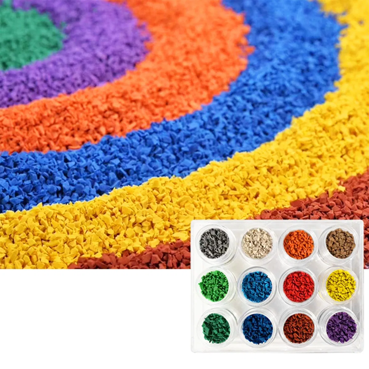 New Safety Recycled Colorful EPDM Rubber Granule for Rubber Flooring Surface or Playground Artificial Grass Infill