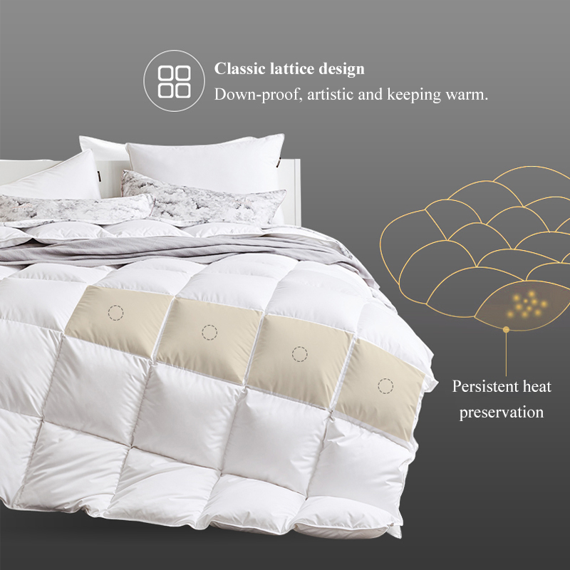 Quilts Made in China Soft and Comfortable Ultralight 95% White Goose Down 1200 Thread Count
