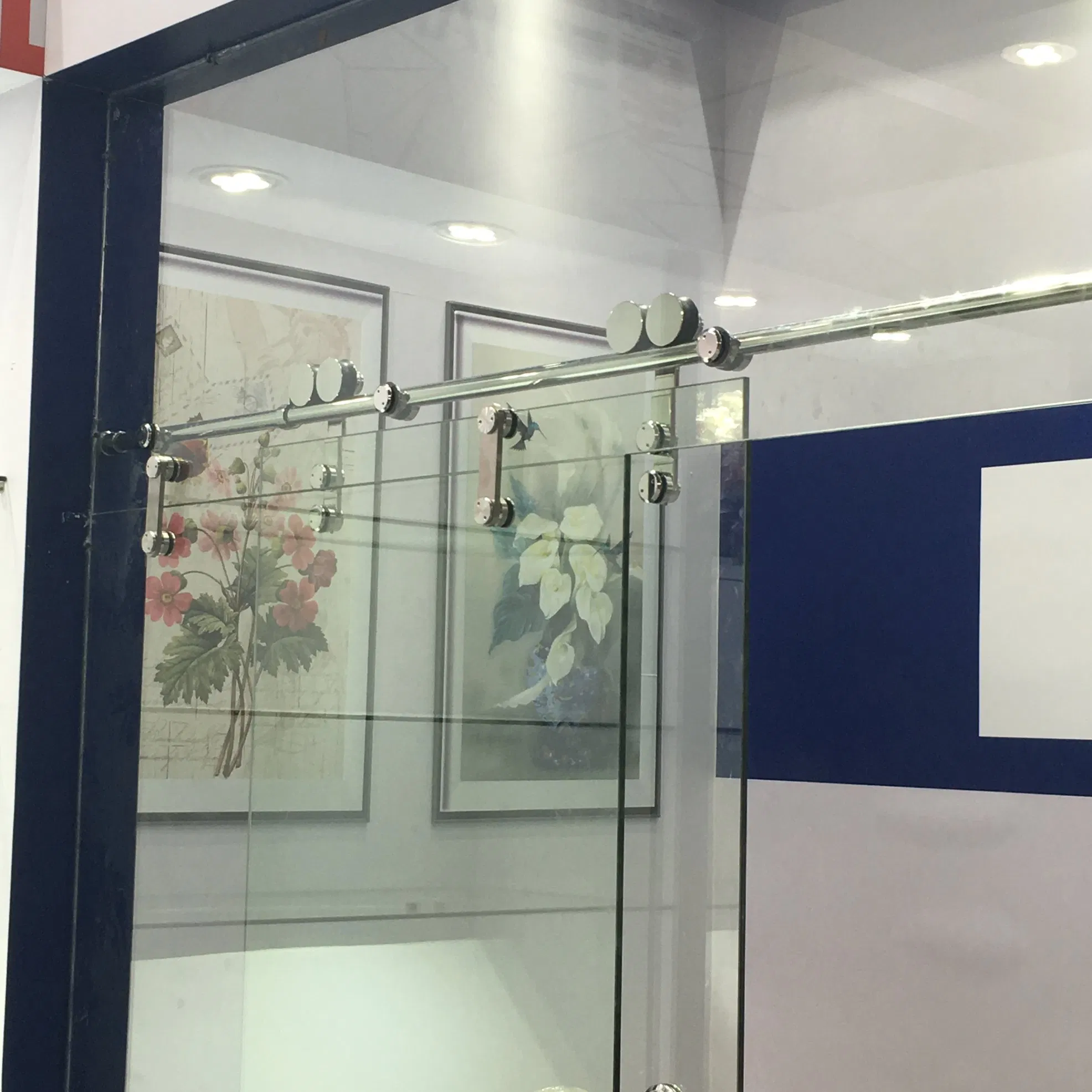 Ss 304 Bathroom Sliding Glass Door Hardware Shower Enclosure Kit