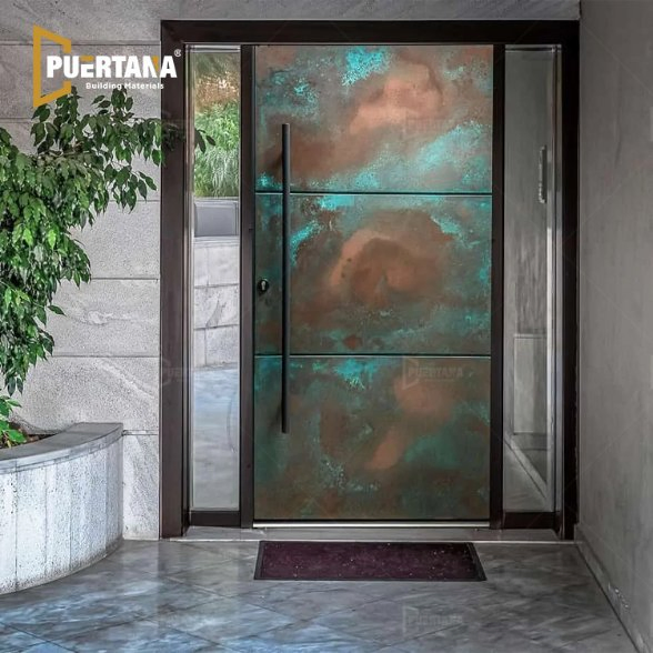 Factory Wholesale Luxury Design Metal Security Front Entry Door