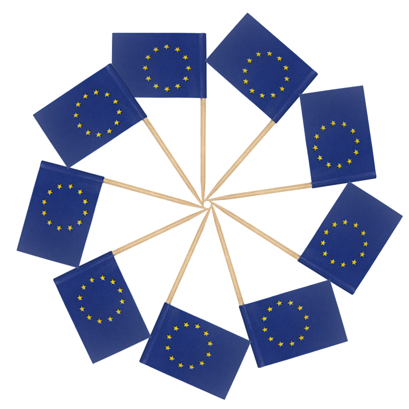 Decorative Wooden Toothpicks Cocktail Flags Burger Flag Custom Logo Printing Sticks for Party