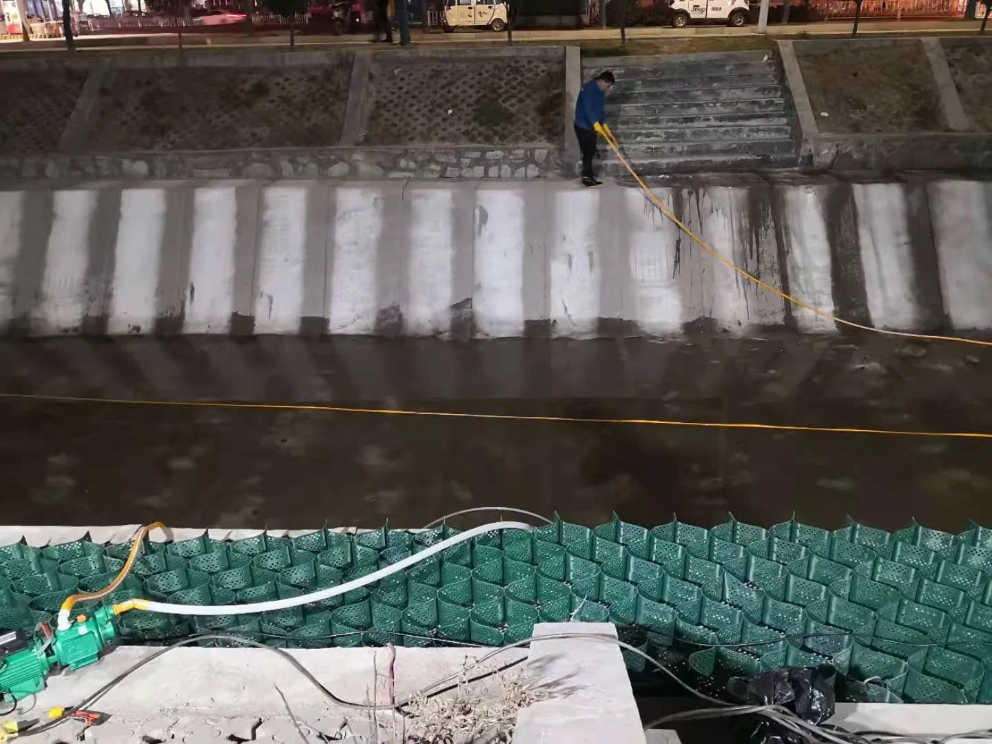 Geosynthetic Cement Revetment Mattress for Channel Slope