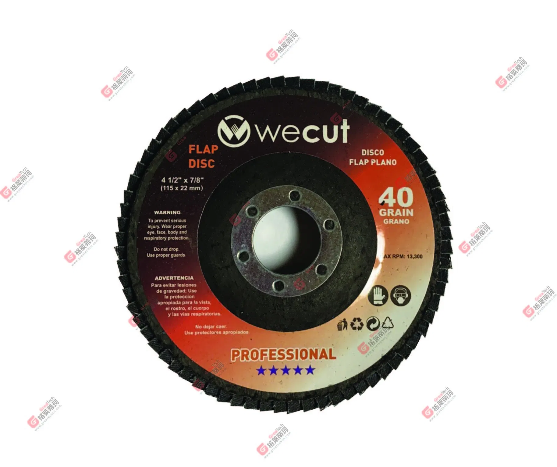 Flap Disc Gr40 115X22mm Zirconia Alumina Blue Flap Disc