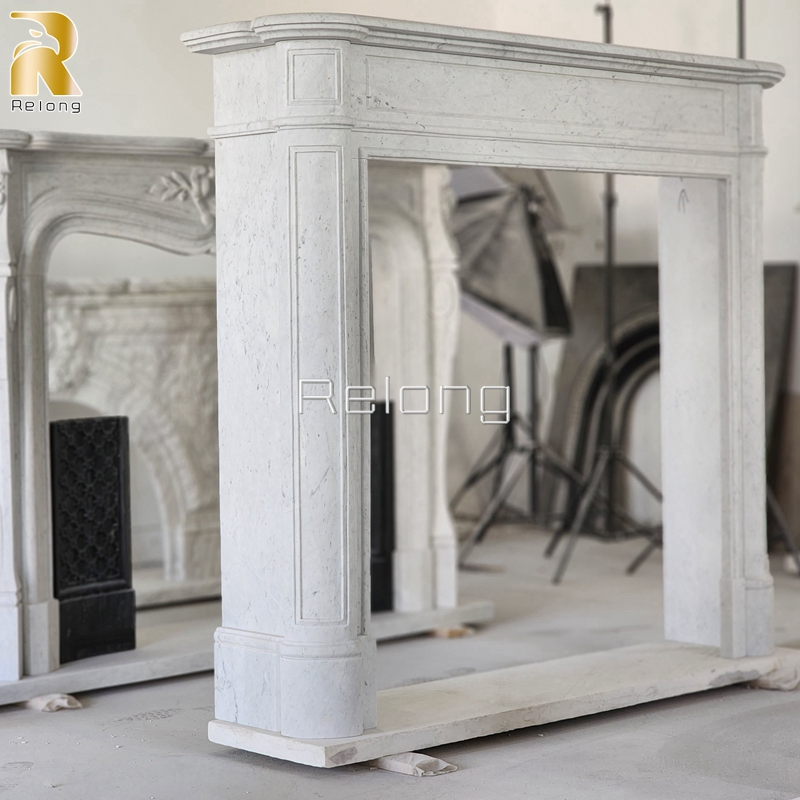 Home Decorative Natural Modern Stone Marble Mantel Fireplace