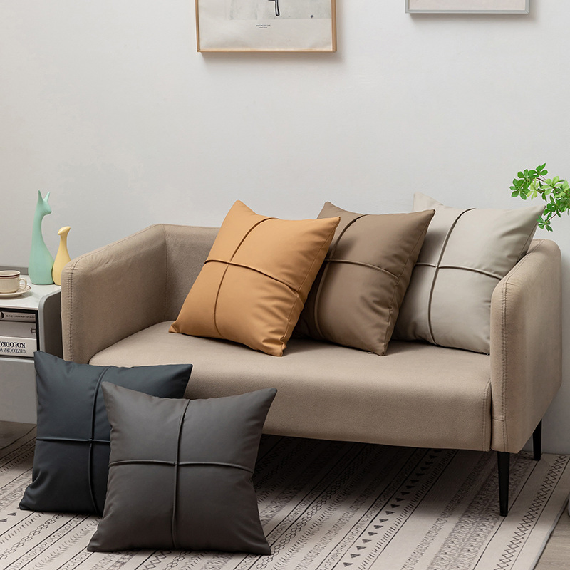 Modern Boho Leather Pillow Covers Cases Decorative Pillows Couch for Living Room
