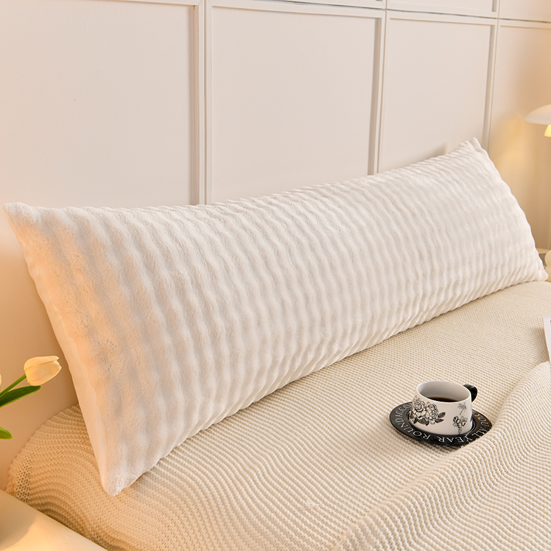 Luxury Plush Man-Made Fur Long Pillowcase Solid Color Hotel Pillow Cover