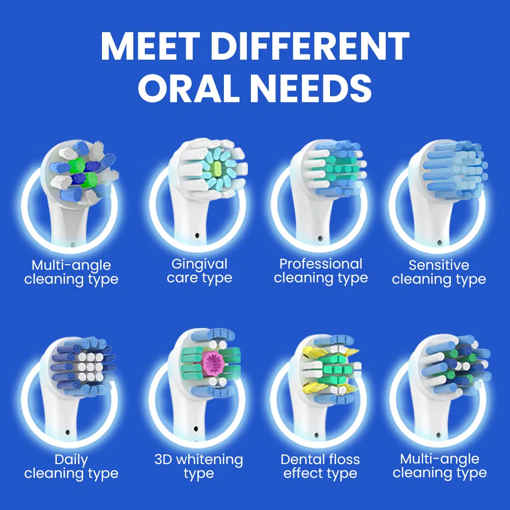 4 Pack Replacement Heads Compatible with Electric Toothbrush