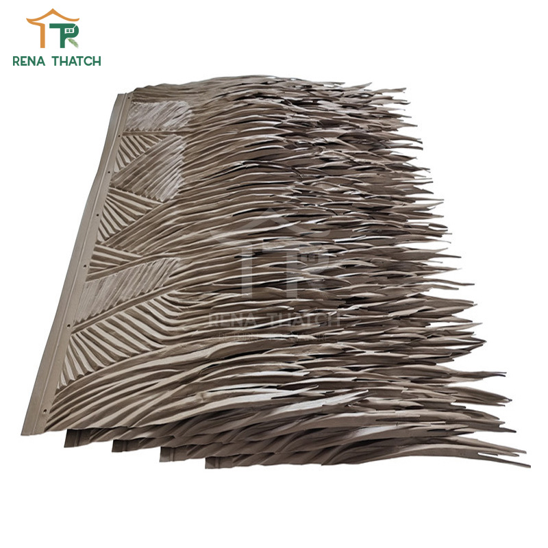 Water Resistant Emulation Artificial Palm Leaf Thatch Roof Synthetic Plastic Palm