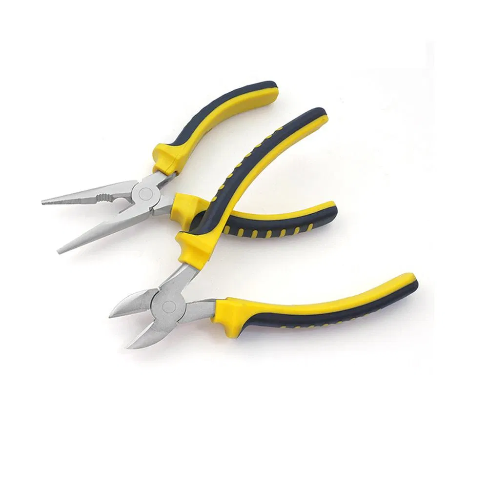 Hautine Combination Pliers with 2 Color Handle, American Type, Head Polished