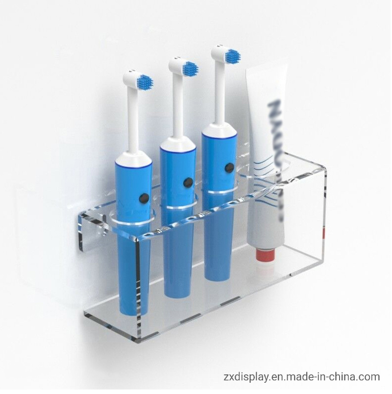 Bathroom Wall Mounted Toothbrush Toothpaste Acrylic Rack Household Toothbrush Hanger