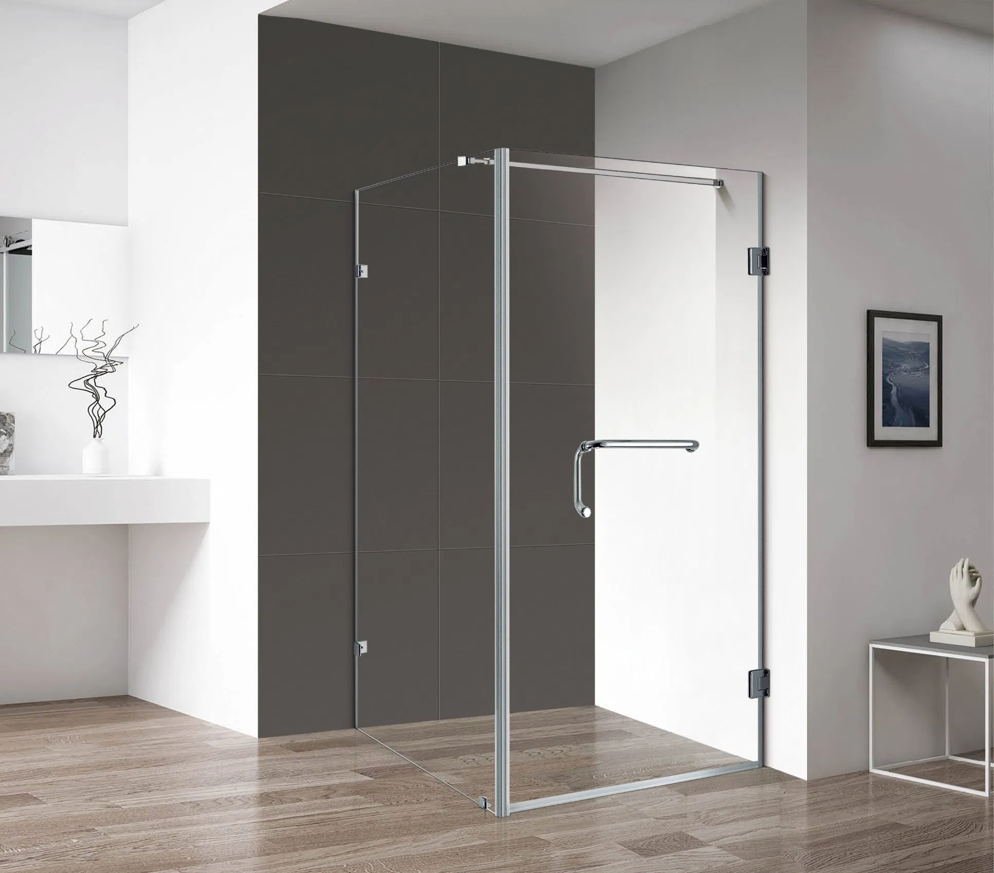 Stainless Steel Mini Hinge Bathtub Shower Enclosure