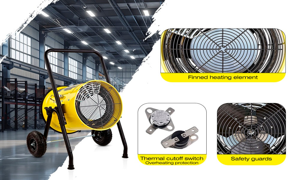 Portable Ideal for Workshops, Garages, Factories and Home Use Industrial 15kw Heater.