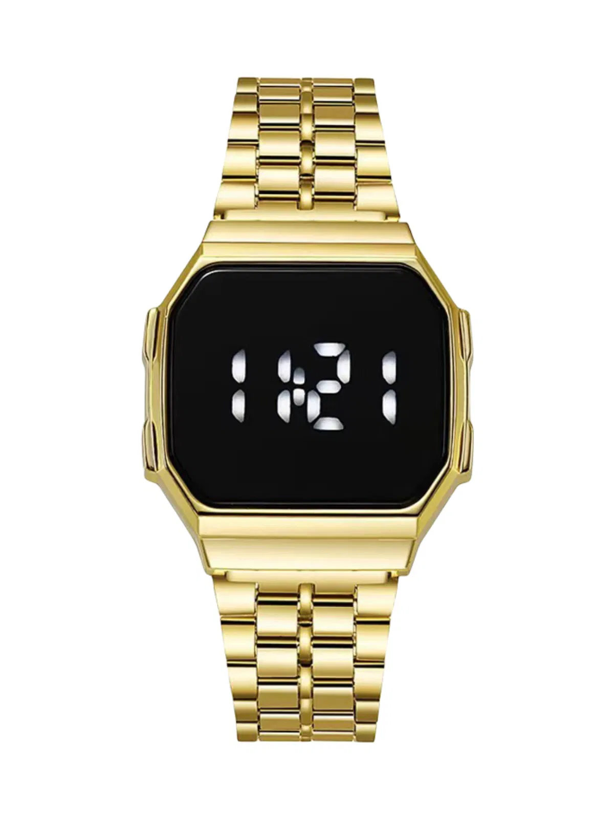Hot Selling 91 Metal Steel Strap LED Square Electronic Watch for Men