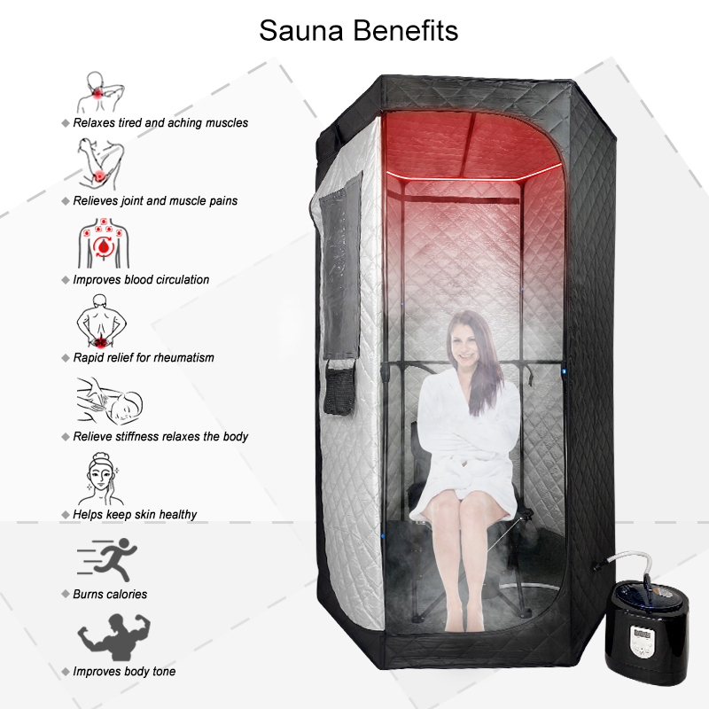Raysen Red Light Portable Wet Steam Sauna Roon Home Use Sauna Tent