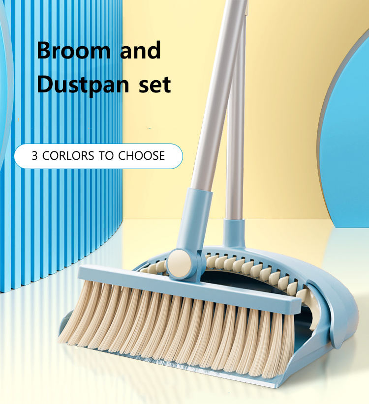 Brooms and Dustpan Set with Long Handle