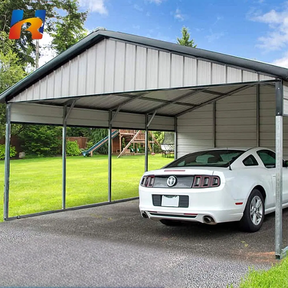 Custom Prefab Waterproof Carport Steel Structure Mobile Car Garport Steel Frame Garage
