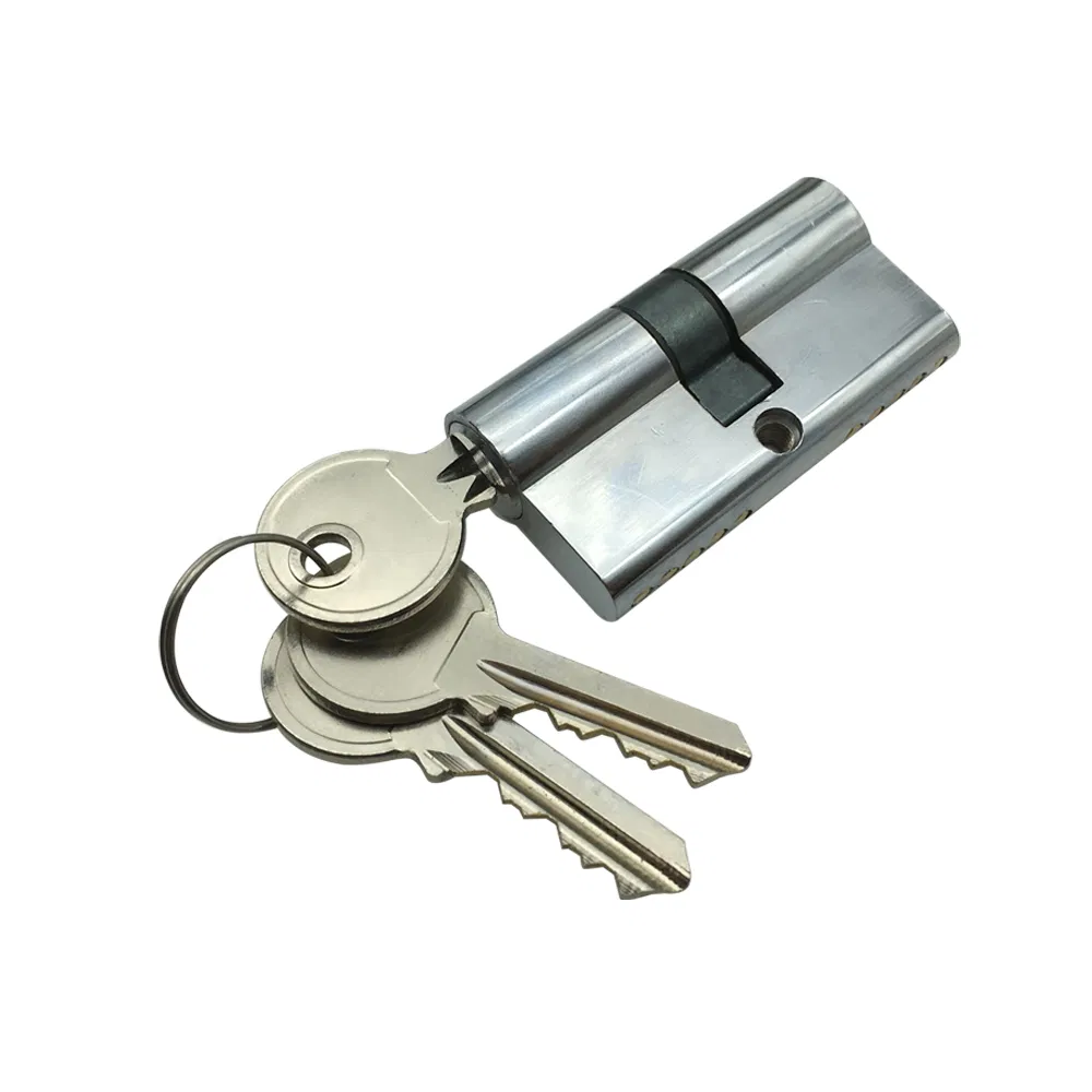 60mm Cylinder Sx60c Zinc Body Brass Core 3 Normal Iron Key Double Open Cylinder
