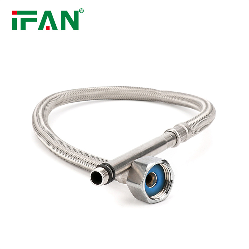 Ifan OEM Long-Lasting 30-60cm Bathroom Hose Stainless Steel Braided