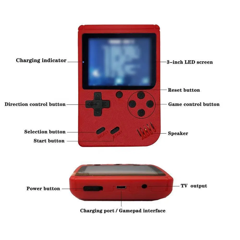 Портативная игровая консоль Retro с 400 играми, 2.4 дюйма