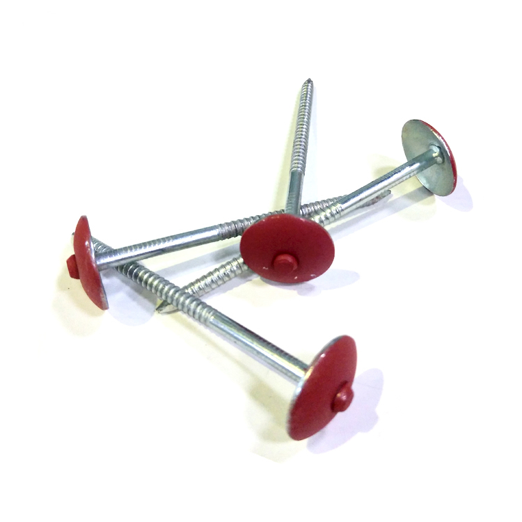 China Supplier Whosale Galvanized Color Zinc Umbrella Head Roofing Nail