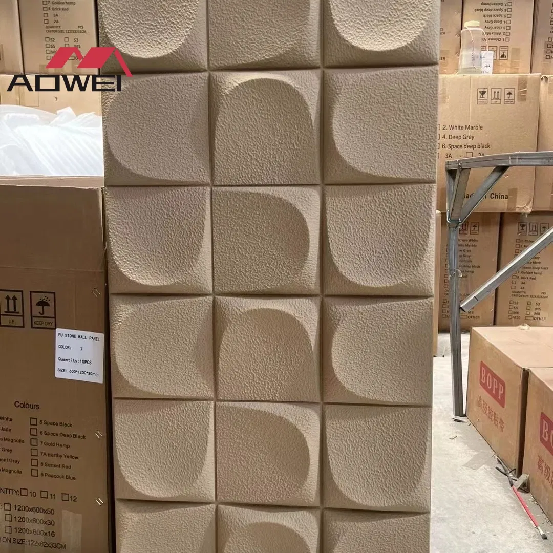 High Quality 3D Decoration Culture PU Flexible Stone From China