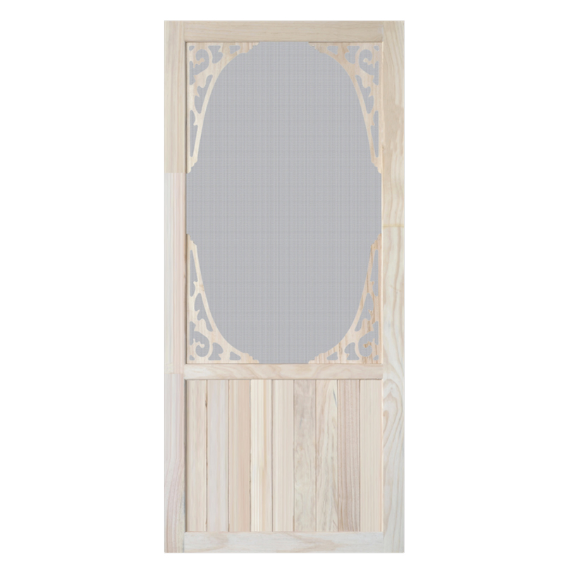 Summer Mosquito Repellent Customizable Wooden Screen Door Classic Solid Wood Door Unfinished Barn Yard Warehouse Greenhouse Door
