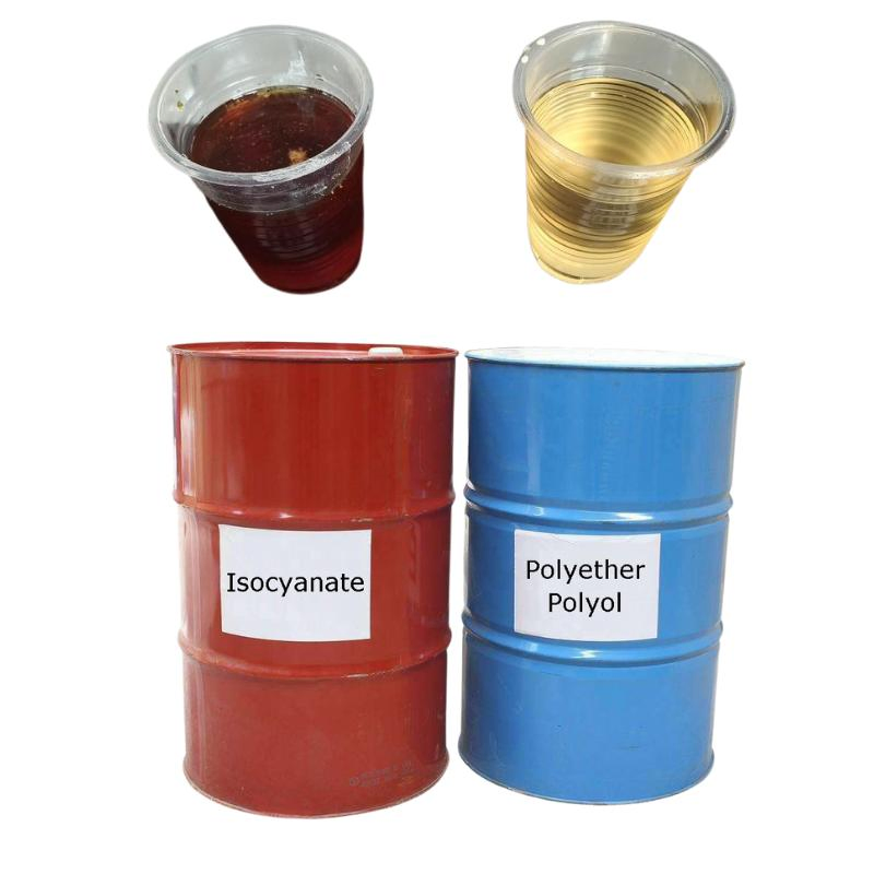 Isocyanate and Polyol Two Component PU Polyurethane Foam Raw Material Used on House Internal and External Wall Insulation