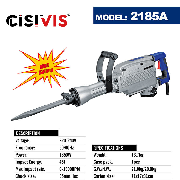 Отбойный молоток электрический 1500Вт Cisivis DZG16