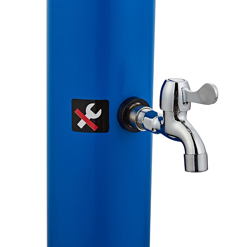 Shower Column Pipe Blue Beach Solar Water Garden Outdoor Beach Shower Column Poolside Tower Standing Shower