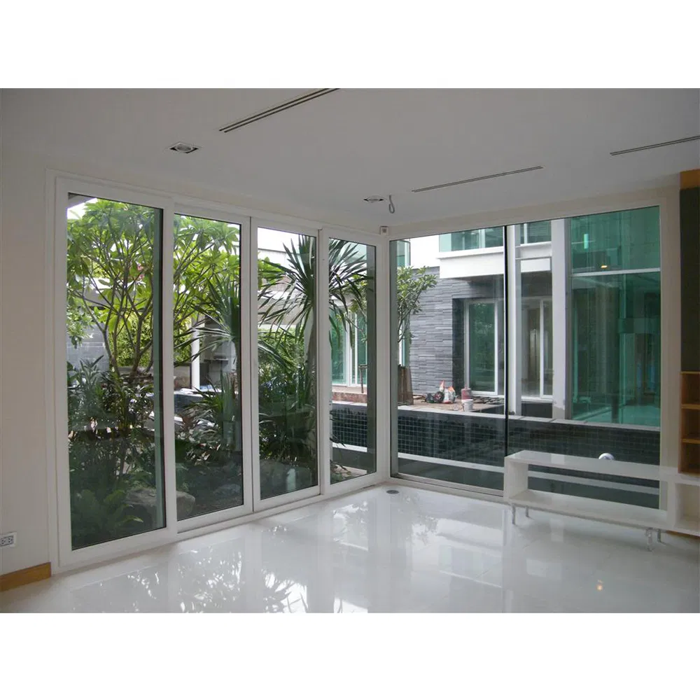 Single Glass/ Double Glass UPVC Plastic Sliding Doors China Factory