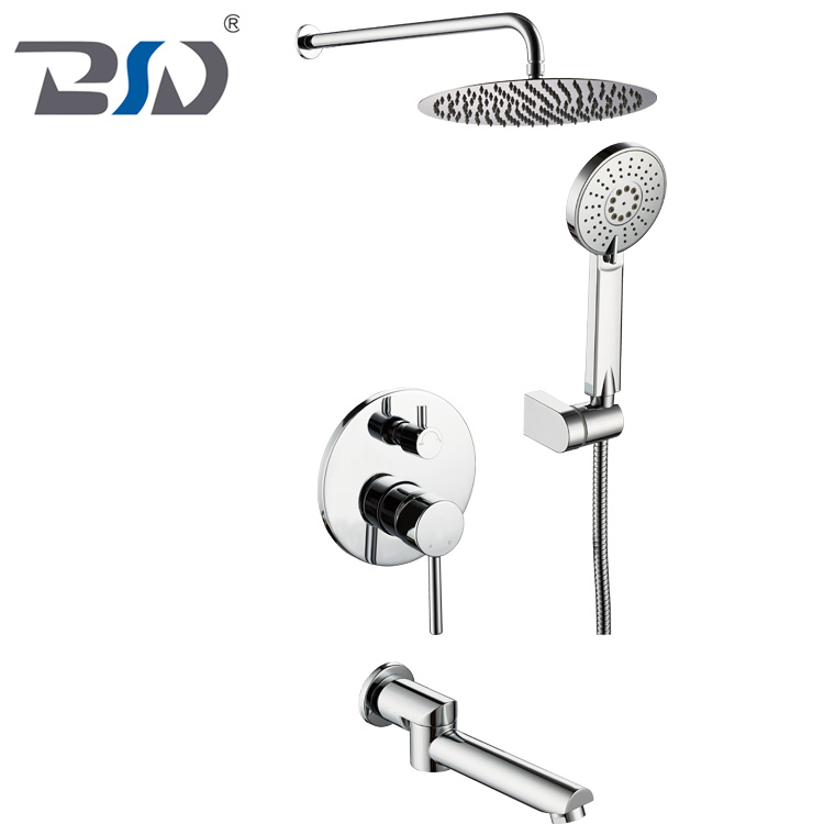 Concealed Shower Set 30cm Rain Shower Brass Spout