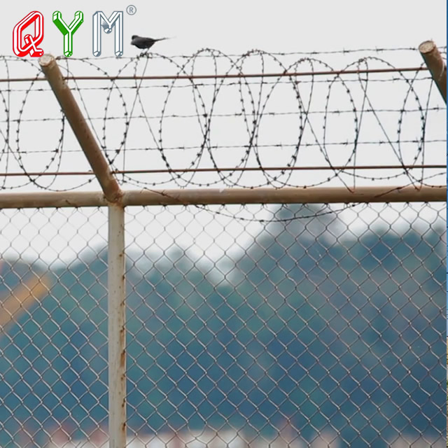 Airport Security Fence Galvanized Razor Wire Prison Fence