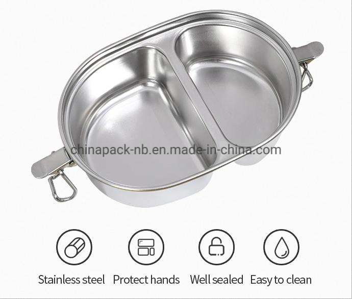 Stainless Steel Lunch Box with Lids Metal Food Storage Box Containers