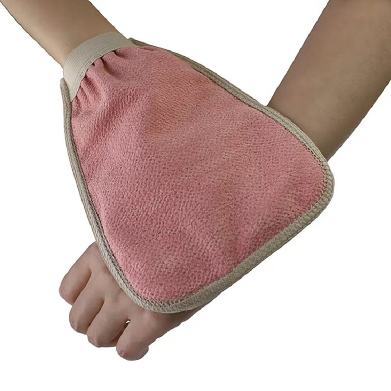 Mitt Shower Microfiber Bamboo Bath Cleaer Gloves Hand Scrubs Skin Exfoliating Gloves