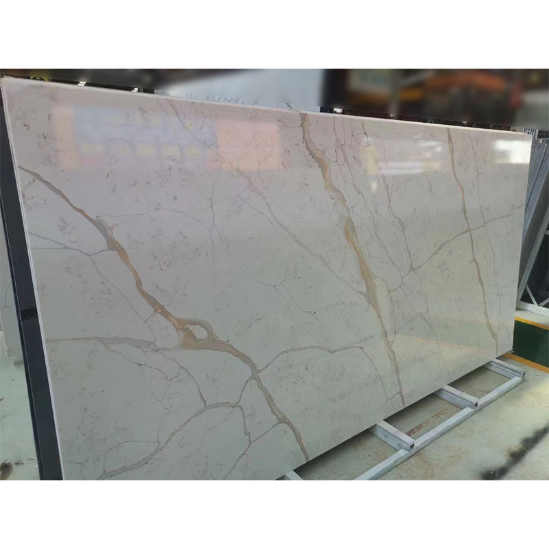 Engineered Stone Artificial Marble Black/White/Calacatta Polished Quartz Slabs Price