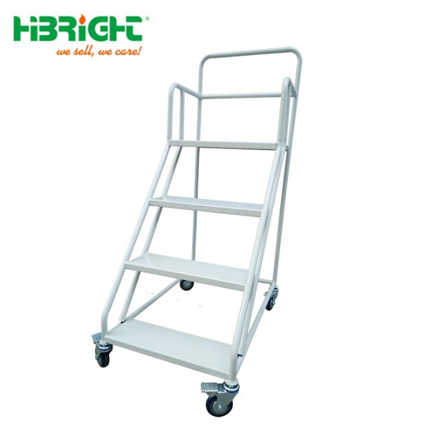 Customized Warehouse Supermarket Tool Step Ladder Trolley