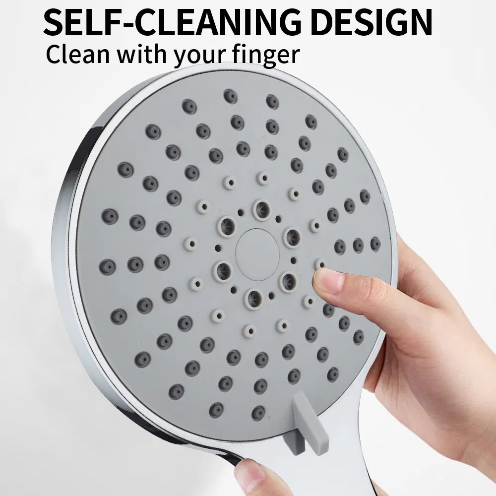 Bathroom Faucet Accessories Adjustable Wall Mounted High Pole Rain Shower Column Top Shower Head Set
