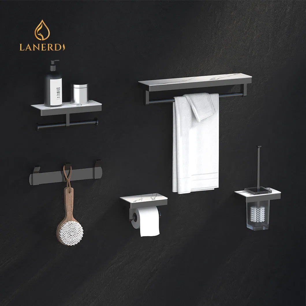 Комплект фурнитуры для ванной Lanerdi, матовый черный