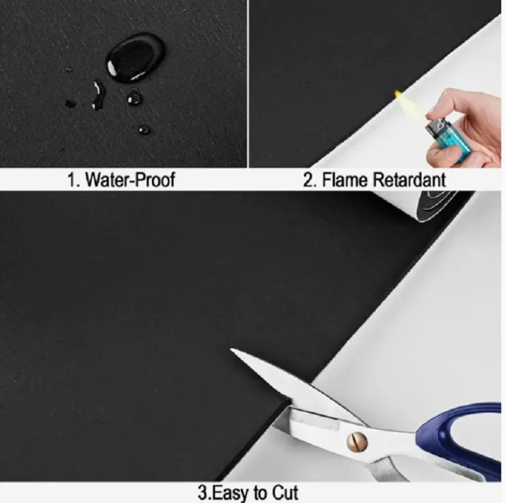 Thermal Insulation Cotton, Heat-Resistant Aluminum Foil, Self-Adhesive Rubber Insulation Cotton, Sound Insulation
