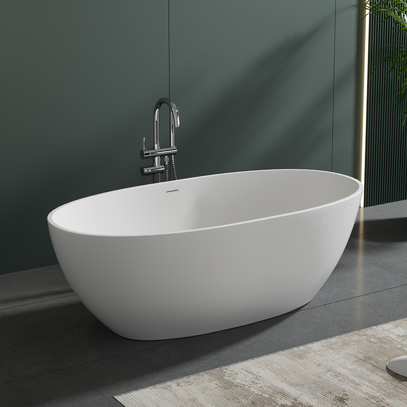 Stylish Oval Anti-Slip Bathroom Freestanding Bath Tub for Luxury Apartment and Villa Indoor SPA and Soaking