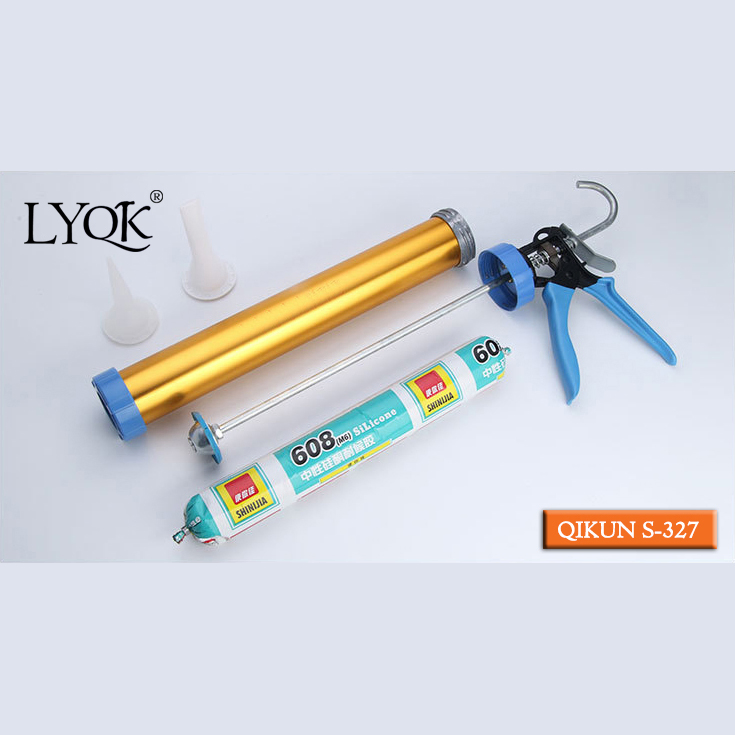 S-327 Opening Type Double Cartridges Skeleton Caulking Gun