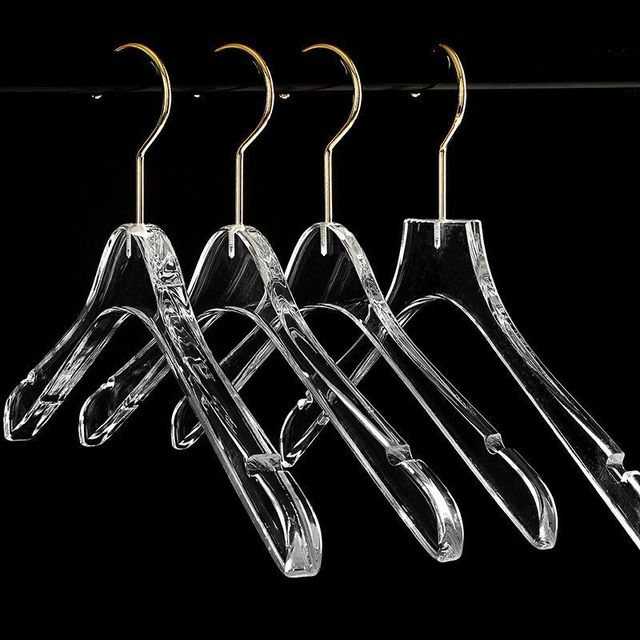 Thick Acrylic Transparent Coat Sweater Display Hangers for Garment Hotel