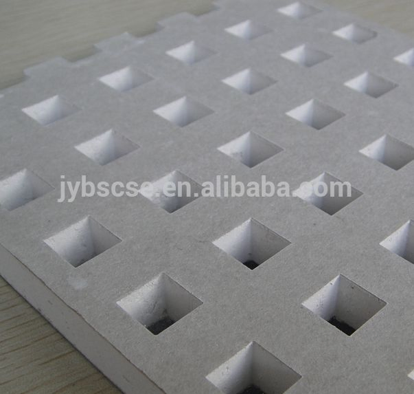 Perforated Acoustic Gypsum Board and Suspension Metal Grid System