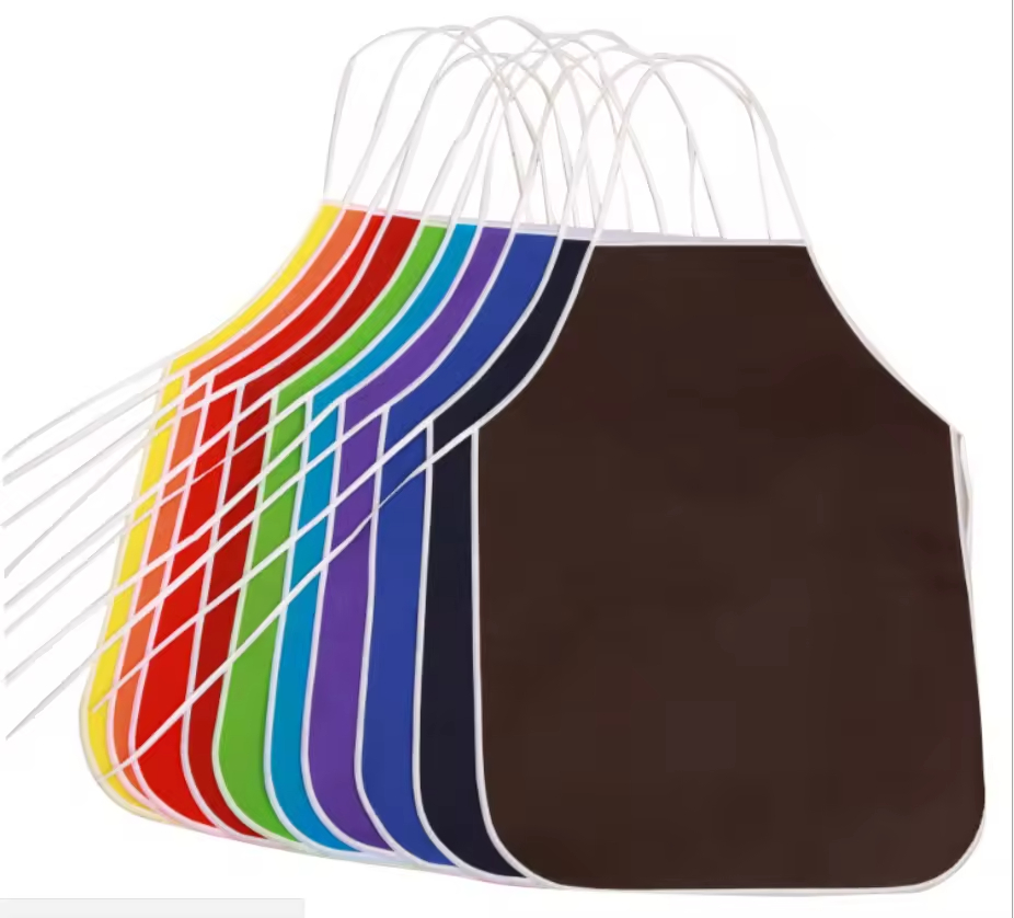 Custom Logo Kids Drawing Painting Biodegradable Paper Non Woven Disposable Aprons