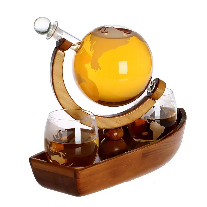 New Design Globes Stand Shape Glass Wine Whiskey Decanter