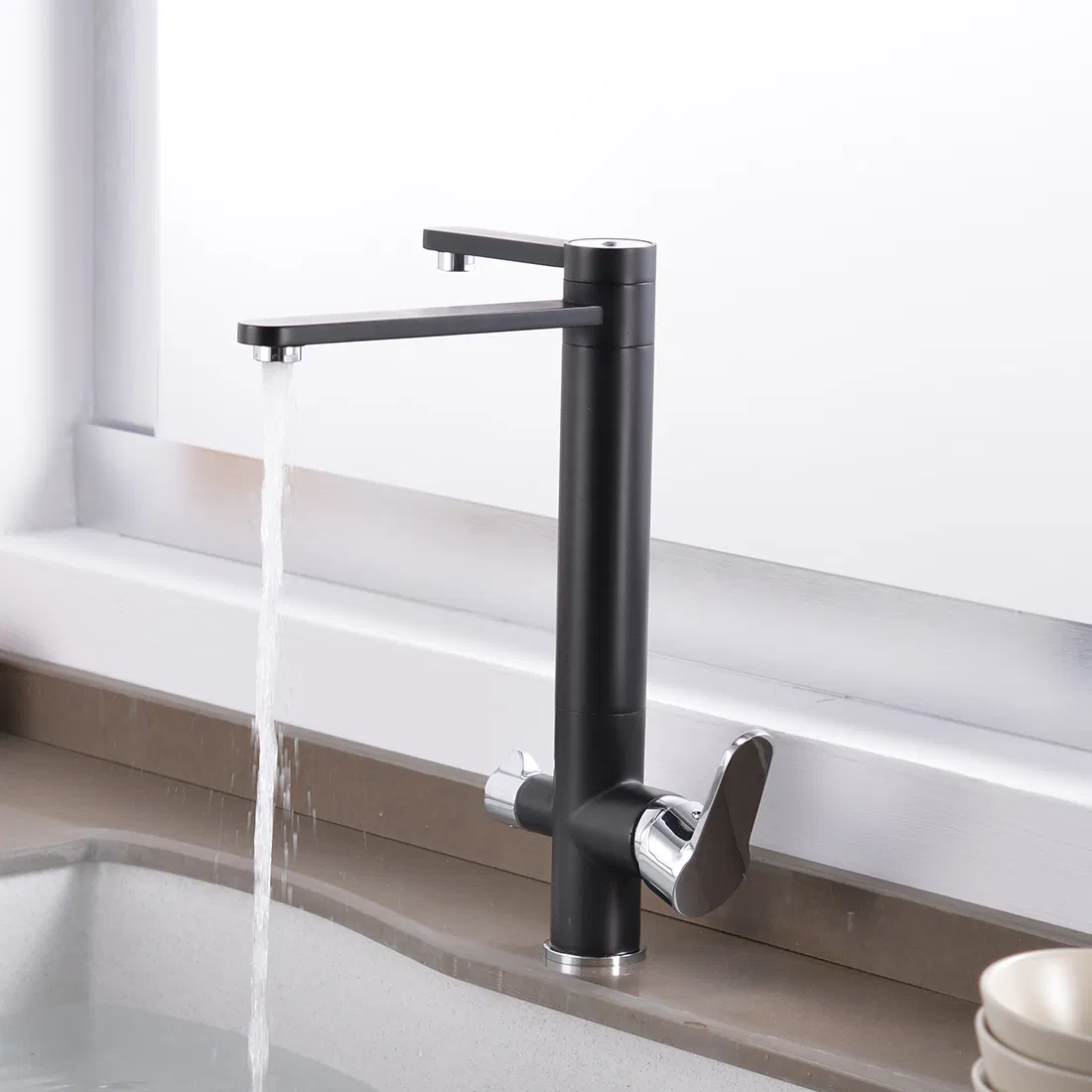 Kitchen Mixer Faucet Drinking Filtered Water Outlet, 3 in 1 Sink Tap