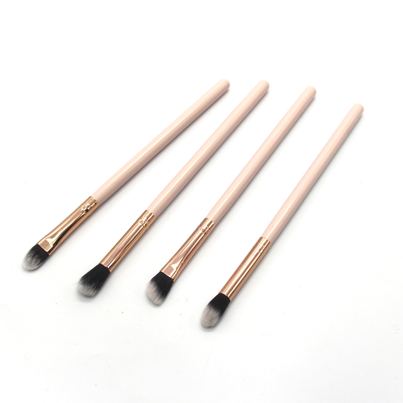 4PCS Custom Made Makeup Brushes Bamboo Handle Brush with Private Logo
